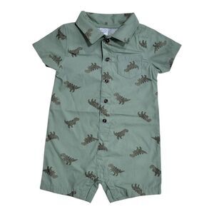 Carter's Baby Boy Breathable Short Sleeve Snug Fit Romper - Green